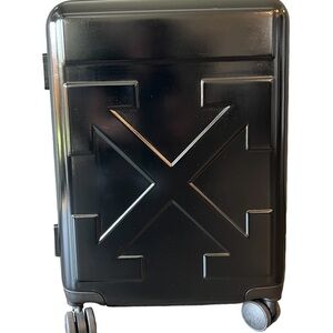 Off White “for travel” quote luggage
